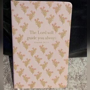 Floral Pink Scripture Journal - "The Lord will guide you always"